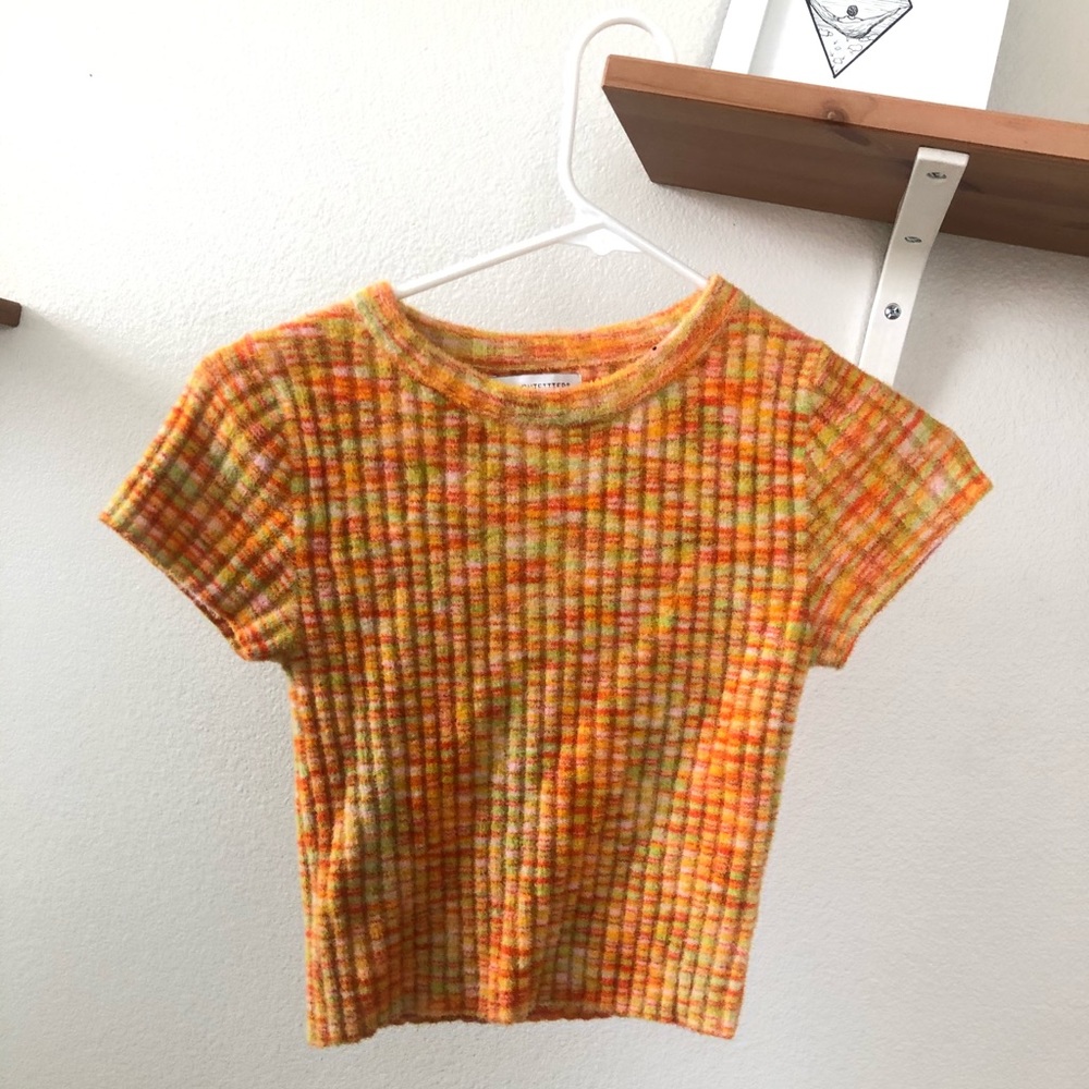 Fuzzy orange Urban Outfitters shirt